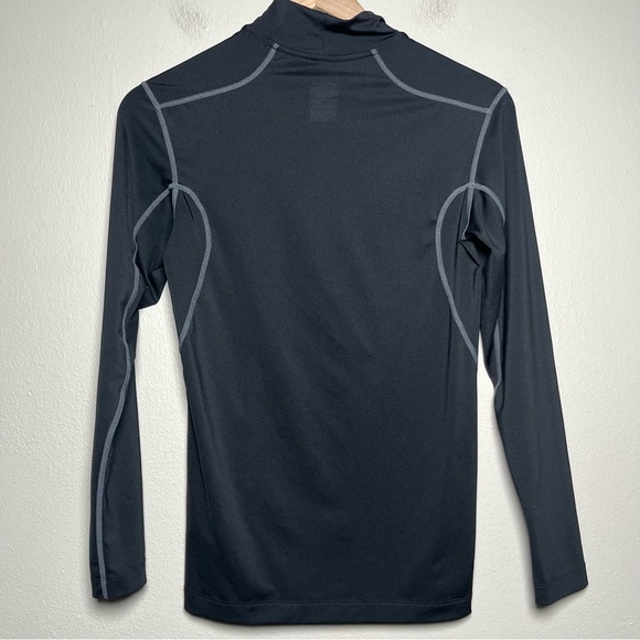 Nike Pro Men Shirt Small Black Long Sleeve Mock Neck Fitted Football Performance - Picture 3 of 7